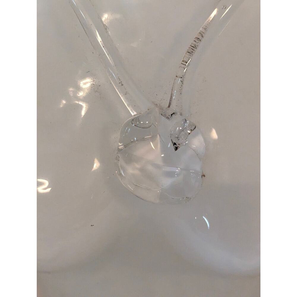 Vintage Y2K Frosted Glass Female Bust Torso Vase Clear Necklace Statue 10" - Picture 3 of 12